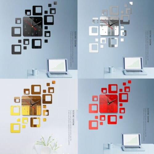 Ceas de perete acrilic cu oglindă modernă detașabilă 3D