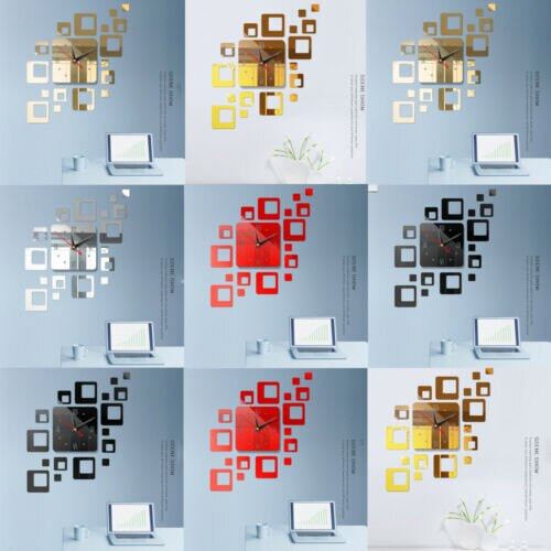 Ceas de perete acrilic cu oglindă modernă detașabilă 3D