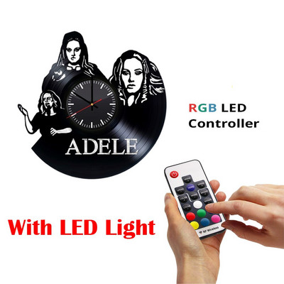 ADELE KÉZI GYÁRTÁSÚ VINYL FELVÉTEL FALIÓRA VENTILÁTOR AJÁNDÉK CD-lemez Óra Nagy 3D-s lakberendezési óra