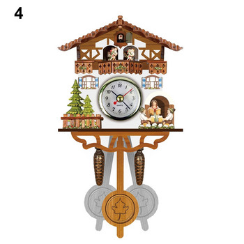 Дървен стенен часовник с кукувица Bird Time Bell Swing Alarm Watch Home Art Decor Германия Шварцвалд Автолюлеещ се стенен часовник с кукувица