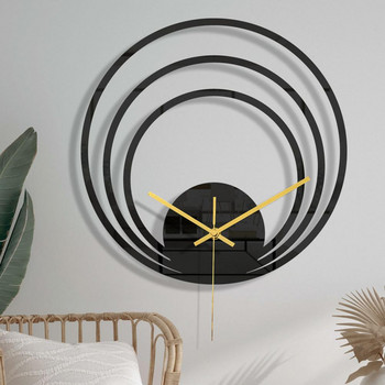 Стенен часовник Привличащ вниманието декоративен акрилен голям модерен 3D геометричен часовник за всекидневна