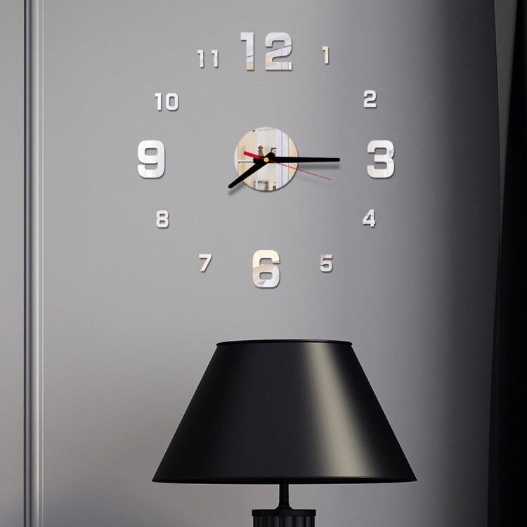 2020 m. Naujas 3D „pasidaryk pats“ sieninis laikrodis, akrilinis veidrodinis sieninis lipdukas Svetainės kvarco adata „Europe“ Horloge Namų dekoravimas reloj de pared