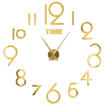 3D barkács falióra akril tükör matricák fali órák lakberendezéshez nappali kvarc tűs akasztós óra Europe Horloge