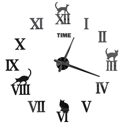 3D barkács falióra akril tükör matricák fali órák lakberendezéshez nappali kvarc tűs akasztós óra Europe Horloge