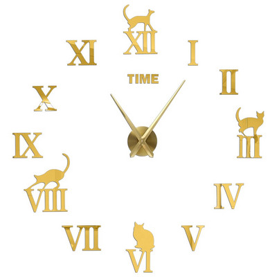 3D barkács falióra akril tükör matricák fali órák lakberendezéshez nappali kvarc tűs akasztós óra Europe Horloge