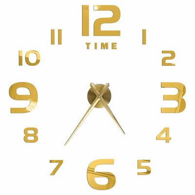 3D barkács falióra akril tükör matricák fali órák lakberendezéshez nappali kvarc tűs akasztós óra Europe Horloge