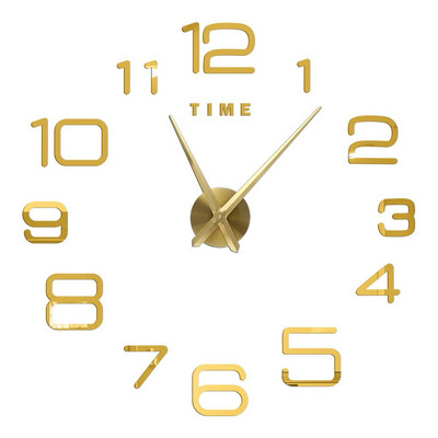 3D barkács falióra akril tükör matricák fali órák lakberendezéshez nappali kvarc tűs akasztós óra Europe Horloge