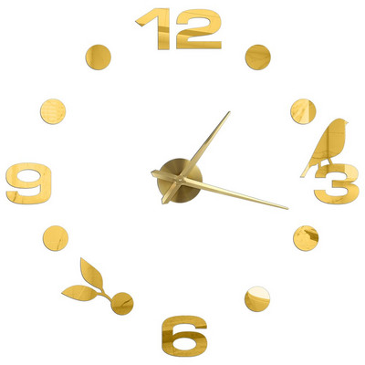 3D barkács falióra akril tükör matricák fali órák lakberendezéshez nappali kvarc tűs akasztós óra Europe Horloge