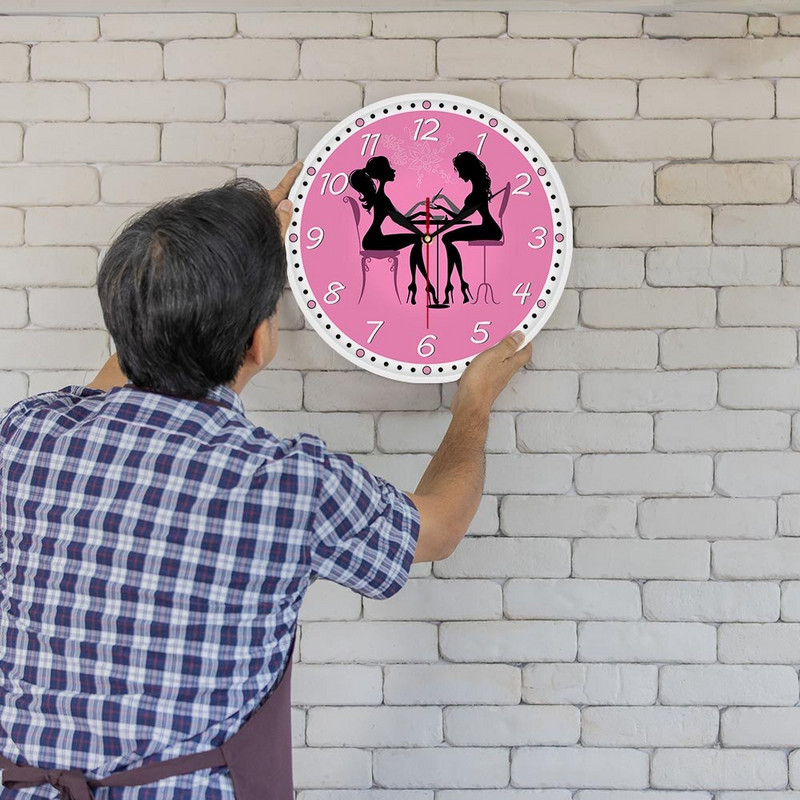 Manikűr szalon Falióra Körömszalon Spa Személyre szabott falióra Egyedi grafikák Pedikűr Art Körömstúdió Üzleti fali dekoráció