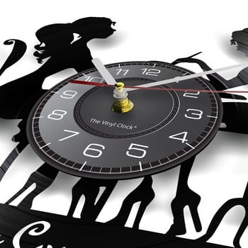 Персонализиран спа салон Бизнес стенен знак Стенен декор Салон за нокти Персонализирано Ваше име Винилова плоча Стенен часовник Полски моден арт часовник