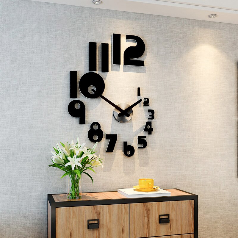 Sieninių ir laikrodžių pardavimas 3D „pasidaryk pats“ lipdukai svetainė kvarcinė adata europietiški laikrodžiai nemokamas pristatymas