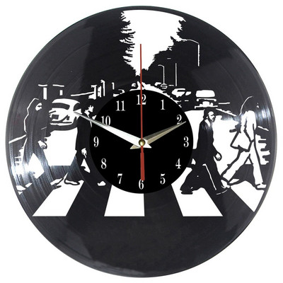 Bakelit lemez falióra Vintage LED vinil óra Kitten Art Silent Kreatív Egyszerű Modern Design Dekorációs Óra 3D Óra Óra Fal
