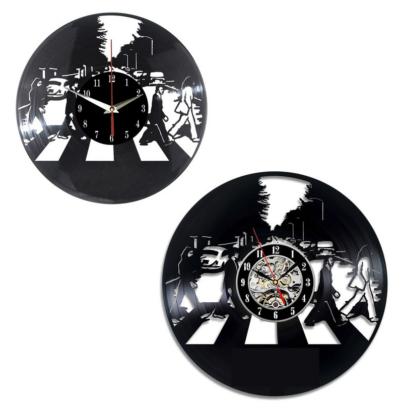 Bakelit lemez falióra Vintage LED vinil óra Kitten Art Silent Kreatív Egyszerű Modern Design Dekorációs Óra 3D Óra Óra Fal
