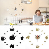 4 Színes falióra kvarc óra reloj de pared modern design nagy dekoratív órák Európa akril matricák nappali klok
