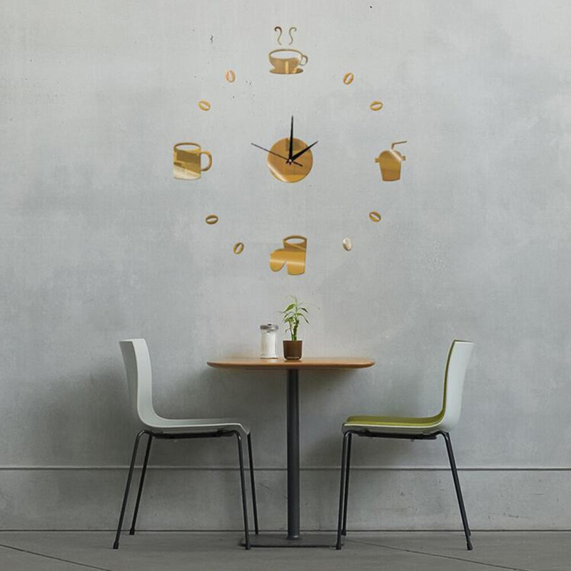 4 Színes falióra kvarc óra reloj de pared modern design nagy dekoratív órák Európa akril matricák nappali klok
