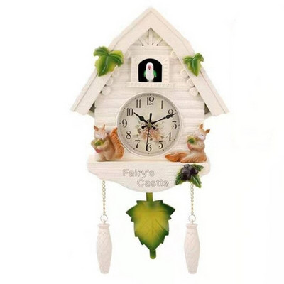 European Resin Quartz Cuckoo Ρολόι τοίχου Bird Time Bell Swing Alarm Decor