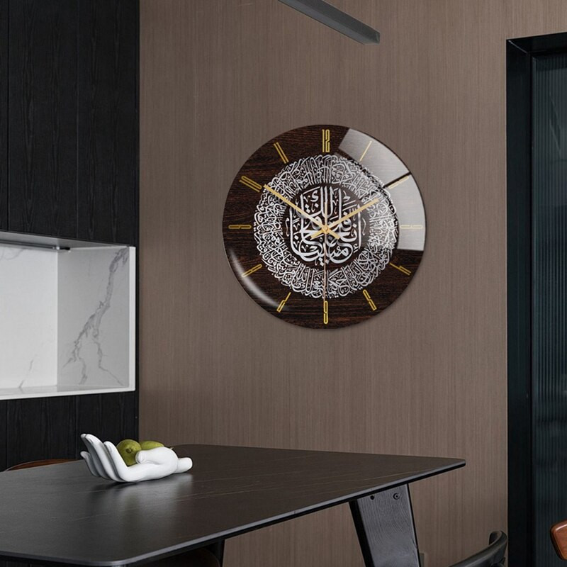 Promóció! Akril iszlám falióra 30 cm muszlim otthoni deco falióra kalligráfia fali dekoráció művészet beltéri falióra