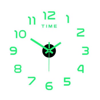 3D светещи стикери за стенен часовник Направи си сам цифров часовник с кварцова игла Horloge Направи си сам големи стенни часовници Домашен декор с букви