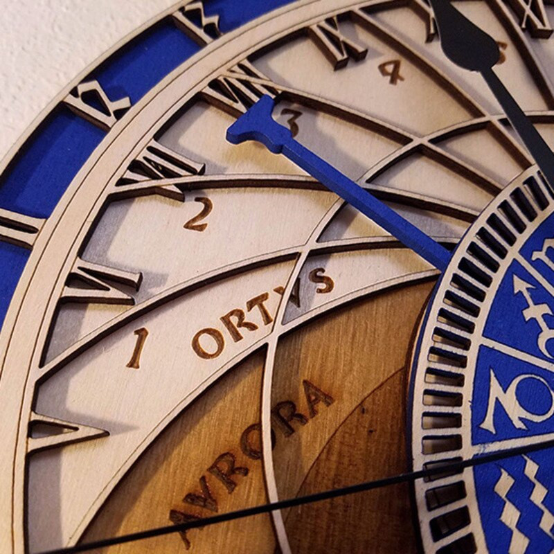 30 cm Ceas astronomic Praga Ceas de perete creativ Ceas de cuarț Ceas de perete mare cu douăsprezece constelații Camera de zi Decor