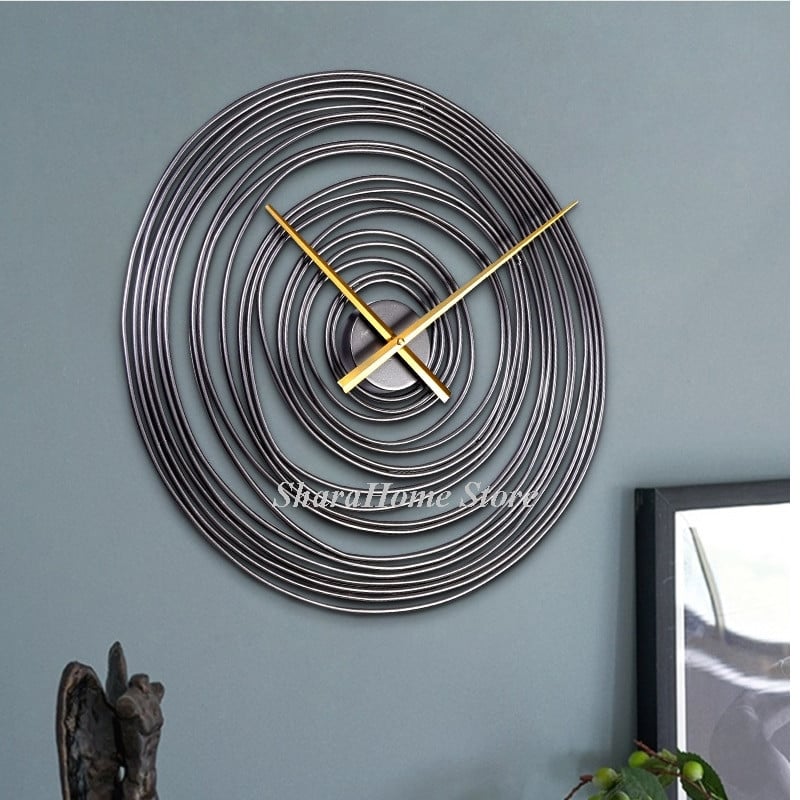 Évgyűrű Otthon Fali dekoráció Óra Rövid dizájn Modern Kreatív Csendes Orologio Parete Art Dekorációs Szalon Nappali Iroda