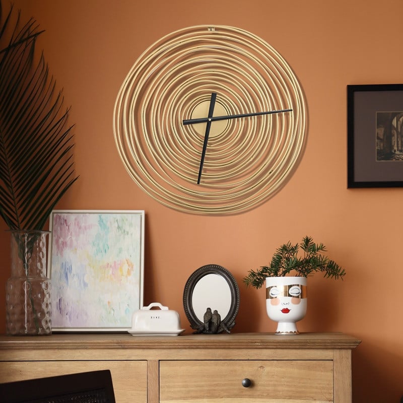 Évgyűrű Otthon Fali dekoráció Óra Rövid dizájn Modern Kreatív Csendes Orologio Parete Art Dekorációs Szalon Nappali Iroda