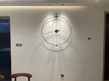 Голям стенен часовник Модерен дизайн Луксозни двойни кръгли часовници Стенен домашен декор Часовници Безшумен минималистичен Декорация на всекидневна Офис