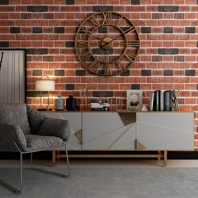 40CM Скандинавски метални стенни часовници с римски цифри Ретро желязо с кръгло лице Черно злато Голям външен градински часовник Декорация на дома