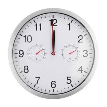 Метален безшумен кварцов стенен часовник тихо движение термометър хигрометър без тиктакане Home Art Decor нов дизайн