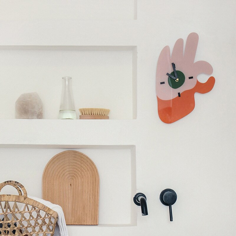 Cutelife Nordic Flower akril nagy dekoratív falióra modern design lakberendezési konyha óra barkácsolás hálószoba ipari óra