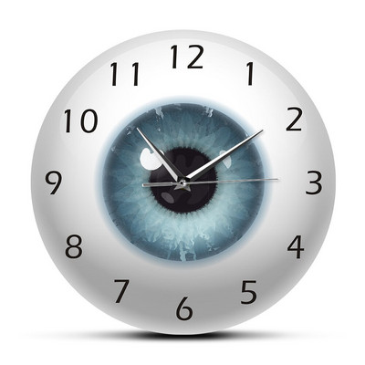 The Eye Eyeball Pupilla Core Sight View Szemészet Néma falióra Mindent látó emberi test anatómiája Újdonság falióra ajándék
