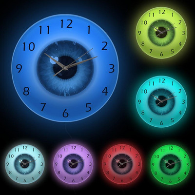 The Eye Eyeball Pupilla Core Sight View Szemészet Néma falióra Mindent látó emberi test anatómiája Újdonság falióra ajándék