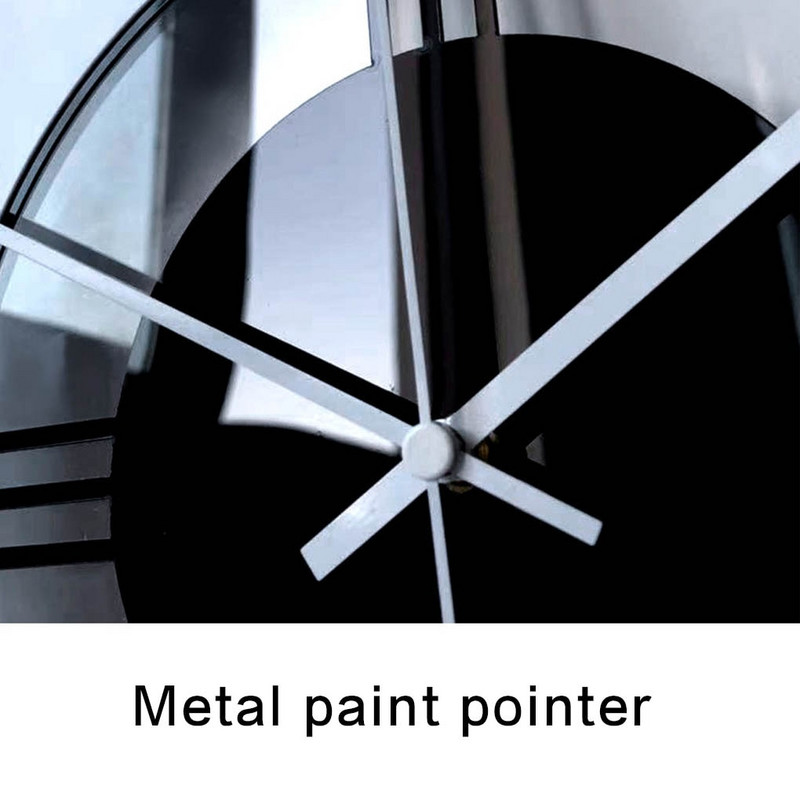 1vnt apvalaus ciferblato sieninis laikrodis Namų svetainė Svetainė Miegamasis Akrilo metalinis rodyklės laikrodis Paprastas vintažinio stiliaus dekoravimas sieninis laikrodis