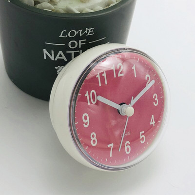 Mini Sucker falióra Fürdőszoba páramentesítő vízálló 7cm konyhai WC kis kvarc asztali óra