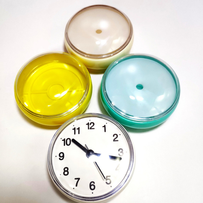 Mini Sucker falióra Fürdőszoba páramentesítő vízálló 7cm konyhai WC kis kvarc asztali óra