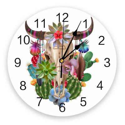 Modernus sieninis laikrodis Gyvūnų karvių ferma PVC sieninis laikrodis Namų dekoras Miegamojo tylus laikrodis laikrodžio siena svetainei