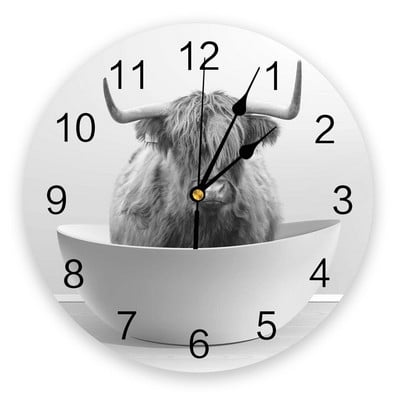 Modernus sieninis laikrodis Gyvūnų karvių ferma PVC sieninis laikrodis Namų dekoras Miegamojo tylus laikrodis laikrodžio siena svetainei