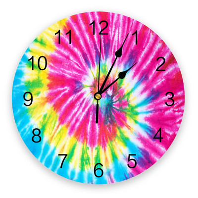 Ceas de perete creativ cu strălucire de dimineață, roz curcubeu, pentru decorarea biroului de acasă, camera de zi, dormitor, camera copiilor, ceas agățat