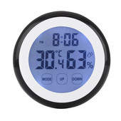 4 culori din plastic LCD digital temperatură umiditate funcție timp ceas de perete pentru interior stație meteo tester ceasuri iluminare din spate