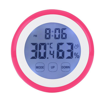 4 culori din plastic LCD digital temperatură umiditate funcție timp ceas de perete pentru interior stație meteo tester ceasuri iluminare din spate
