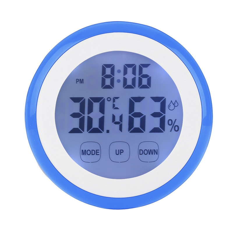 4 culori din plastic LCD digital temperatură umiditate funcție timp ceas de perete pentru interior stație meteo tester ceasuri iluminare din spate