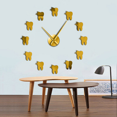 Dinți ceas de perete mare clinică dentară decor acasă design modern real mare diy ceas de perete silențios cuarț