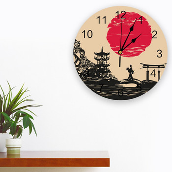 Ρολόι τοίχου ιαπωνικού στυλ Silhouette Διακοσμητικό δημιουργικό μοντέρνο ρολόι τοίχου για σαλόνι κουζίνα γραφείο Υπνοδωμάτιο