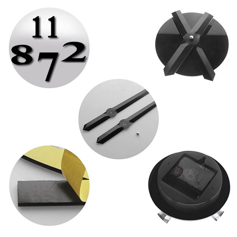 Ceas de perete arilic 3D personalizat, cu 4 imprimeuri, imprimat personalizat cu portretul familiei tale Ceas de perete cadou cadou de inaugurare