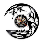 Sziklamászó bakelit lemez falióra Modern sport hegymászó hegymászó szoba fali művészet hegymászó klub dekoráció kvarc óra óra