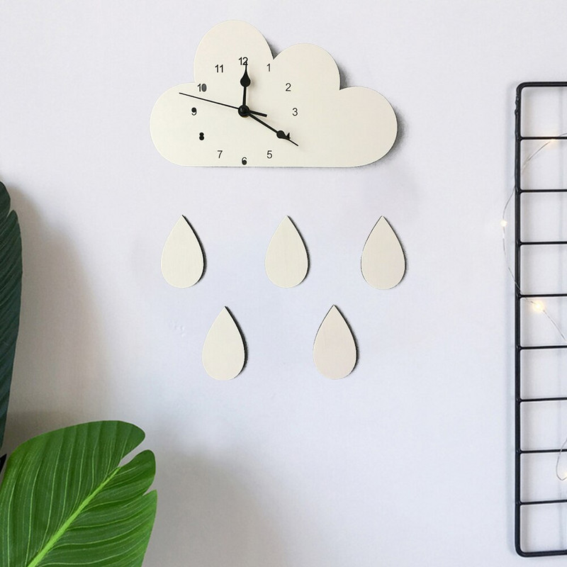 Bērni Bērnu istaba Dzīvojamā istaba Sienas pulkstenis mākonis ar lietus lāses pulksteni Sienas pulkstenis jauks kluss sienas pulkstenis Mājas dekorēšana