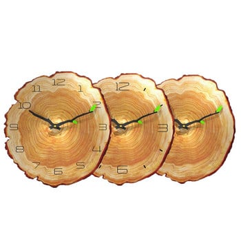 Creative Art Design Ρολόι τοίχου 12 ιντσών Ετήσιο δαχτυλίδι Quartz Wood Grain Μοντέρνο αθόρυβο σαλόνι υπνοδωμάτιο Διακόσμηση σπιτιού