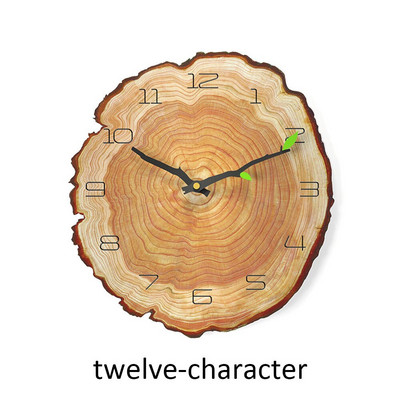 Ceas de perete cu design de artă creativ, inel anual de 12 inchi, cuarț, cereale din lemn, modern, silențios, sufragerie, dormitor, decorațiuni pentru casă