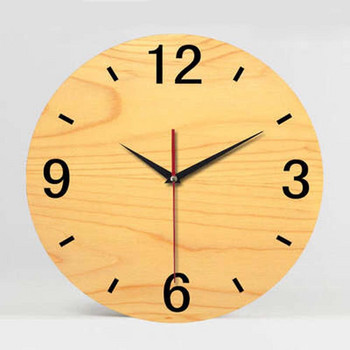 Стенен часовник Мода Творческа личност Дървена декорация на дома Times Кварц Морден Дизайн Натюрморт Кратко Безшумен