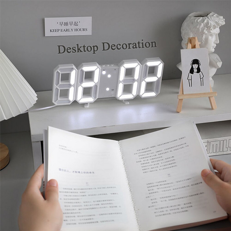 LED skaitmeninis žadintuvas Sieninis laikrodis Stalinis snaudimo laikrodžiai Kalendorius Termometras Elektroninis skaitmeninis laikrodis Svetainės dekoras
