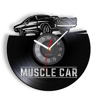 Camper Van Home Decor Ceas de perete personalizat cu logo-ul numelui tău Numărul mașinii Camper van Retro Car Ceas de perete personalizat cu disc de vinil